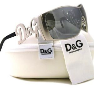Authentic Dolce Gabbana D&G Logo - silver sunglasses vintage D&G6019